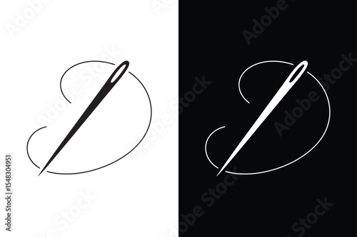 Needle icon vector on White Background ,Vector Art Illustration on white background.