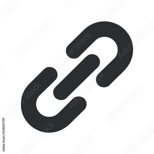 Simple black and white link icon graphic design