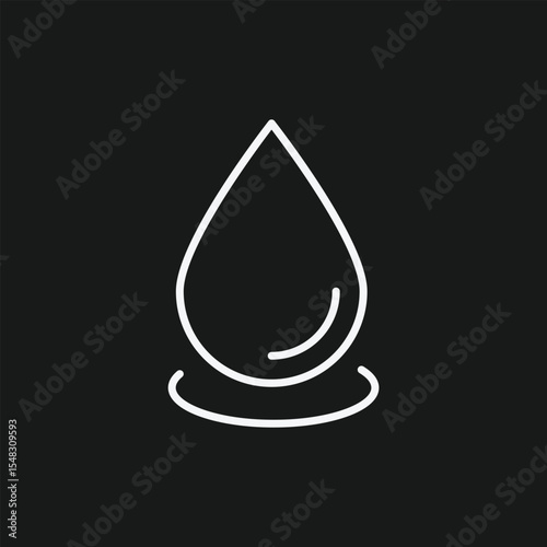 Water Drop Icon, Hydration, Liquid, Purity And Essential Element Symbol