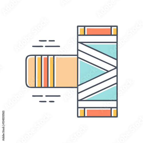 Medical Bandage and Gauze Illustration for Injury Recovery and Support Application