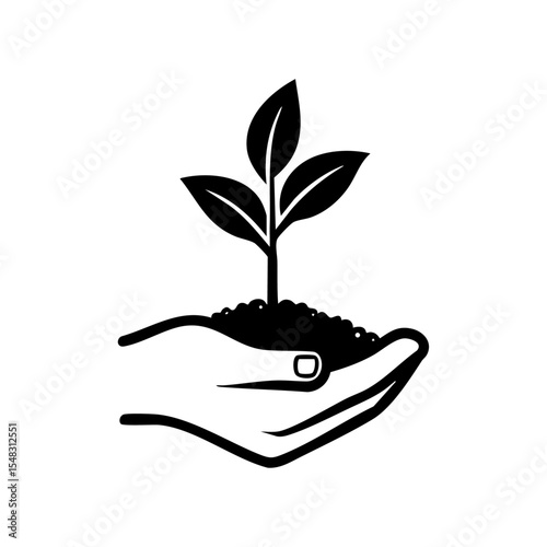 Eco-friendly logo representing sustainability, gardening, or plant care.

