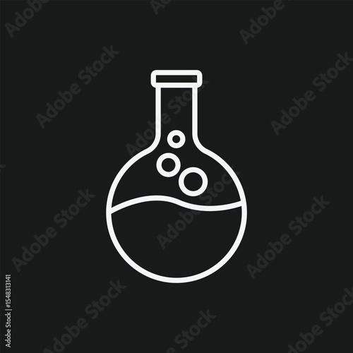 Lab Flask Icon Science, Chemistry And Experiment Symbol