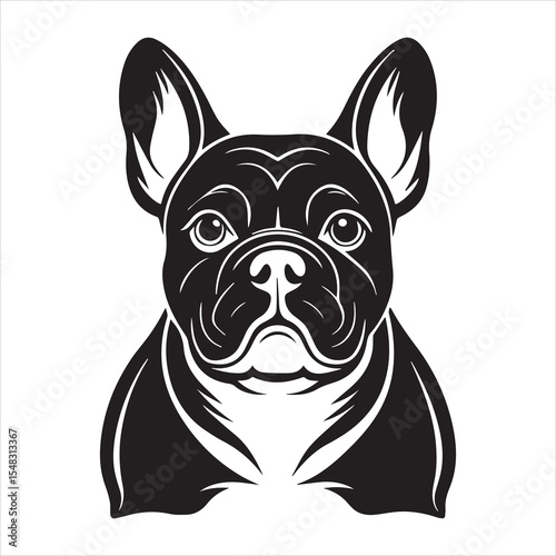 french bulldog vector art illustration
