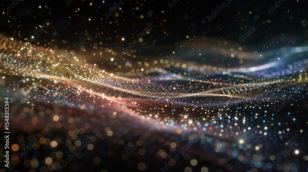 Naklejka premium Abstract particle waves