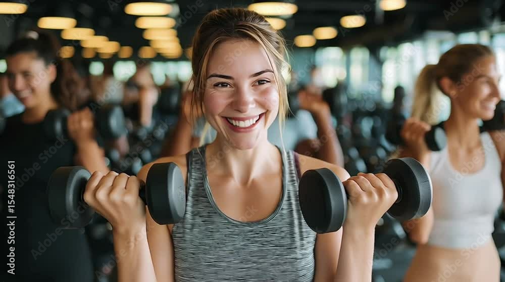 woman working out in the gym, AI generated video
