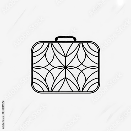 Stylish travel suitcase design showcasing elegant patterns and modern aesthetics in a minimalistic style