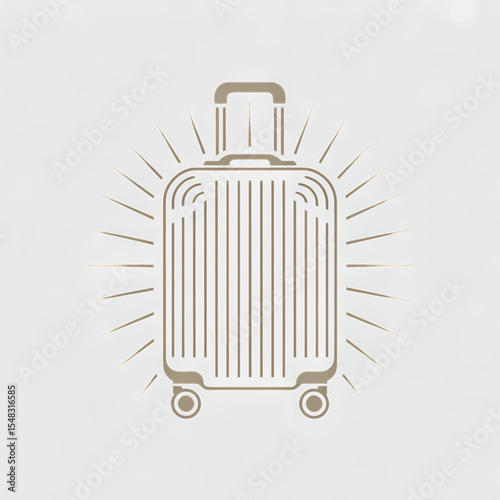 Stylish travel suitcase design showcasing elegant patterns and modern aesthetics in a minimalistic style