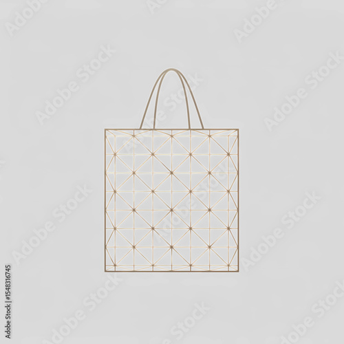 Elegant reusable shopping bag featuring a minimalist design with a geometric pattern suitable for various occasions and activities
