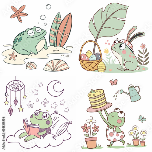High-Quality frogs Illustrations in Various Styles – SVG Bundle