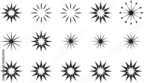 Black and white floral snowflake vector set for a seamless winter holiday pattern design