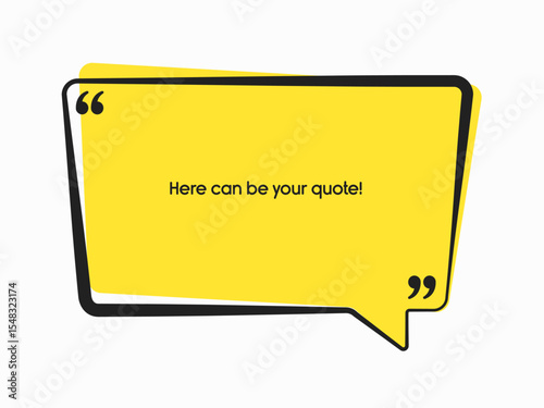 Speech bubble. Space for quote text, frame message