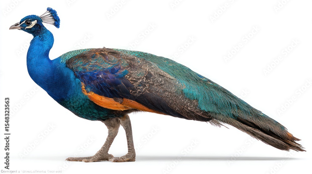 Obraz premium Side view of a peacock (1)