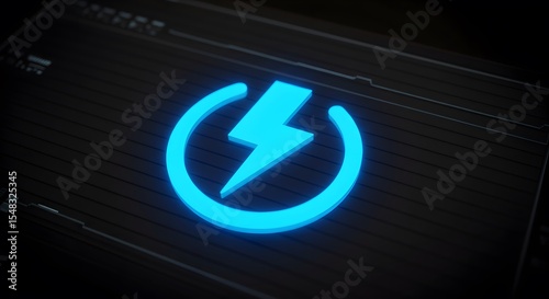 Power-up lightning bolt icon overlaying screen