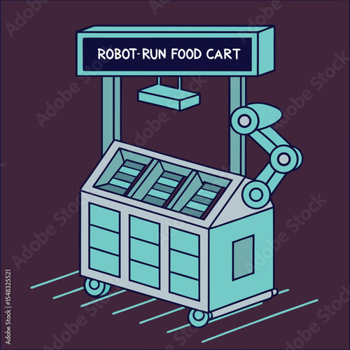 Futuristic Robot-Run Food Cart Automated Culinary Innovation