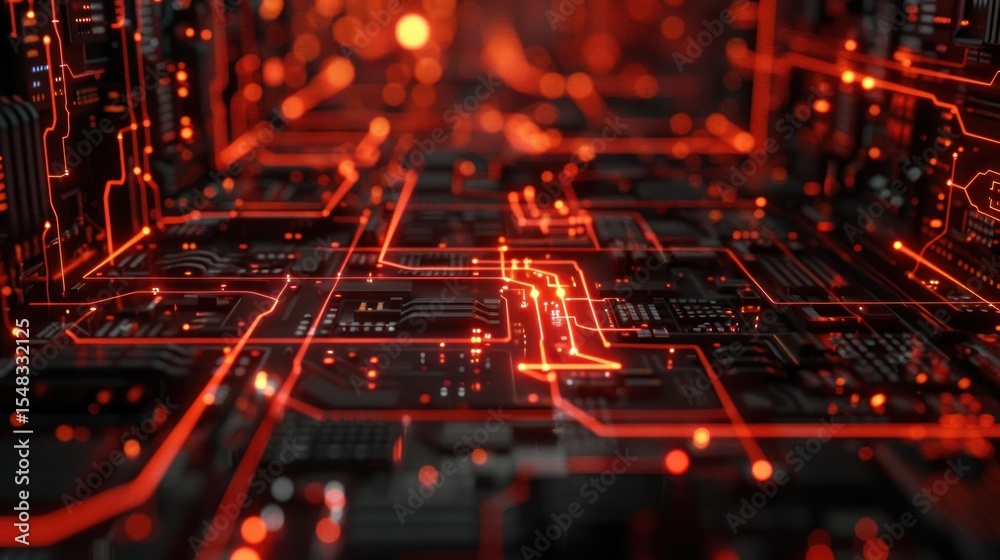 Obraz premium Digital circuit pattern