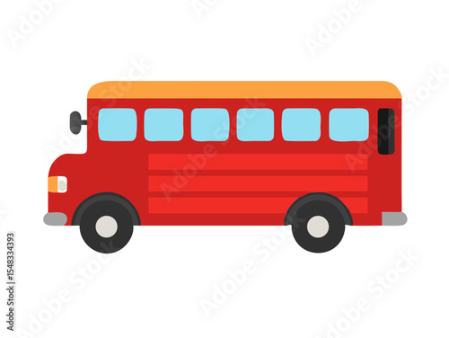 school bus isolated on white