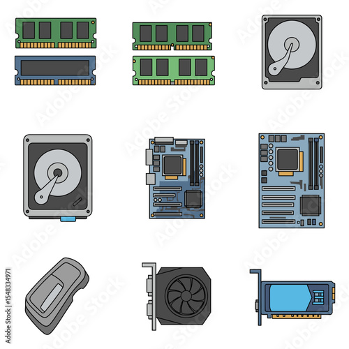 Computer Components RAM, Motherboard, Hard Drive, and More