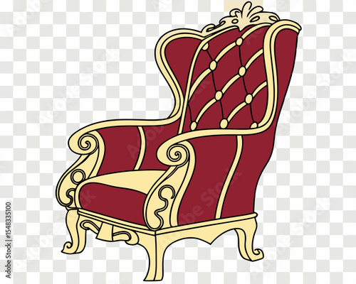 vector illustration of an armchair