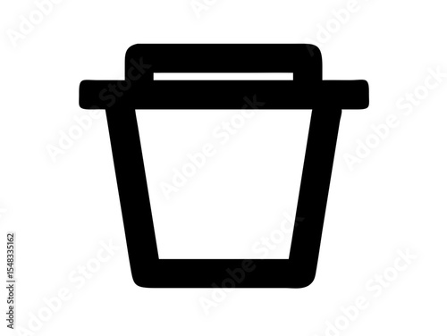 black trash can