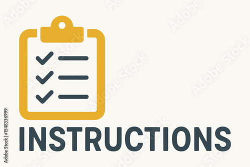 Checklist clipboard with instructions icon vector.