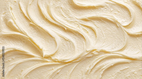 Overhead texture of creamy shea butter forming the background