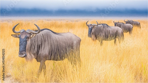 Wildebeest Migration Captures the Essence of Natures Relentless Journey in the Vast Savannah
