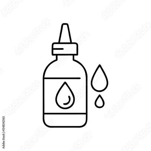 Hair oil drop icon representing beauty and cosmetology