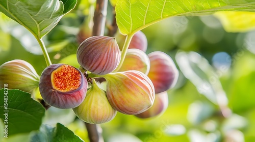 A fig tree with ripe figs ready for harvest