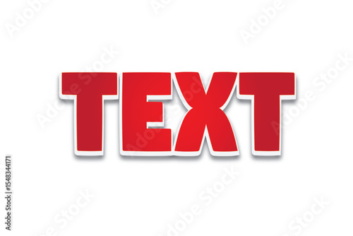 Red color text typography templet