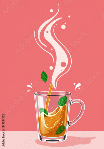 Minty Freshness: A refreshing mint drink with a splash of flavor