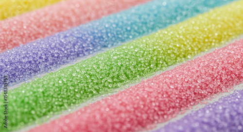 Pastel sugar candy sticks close-up