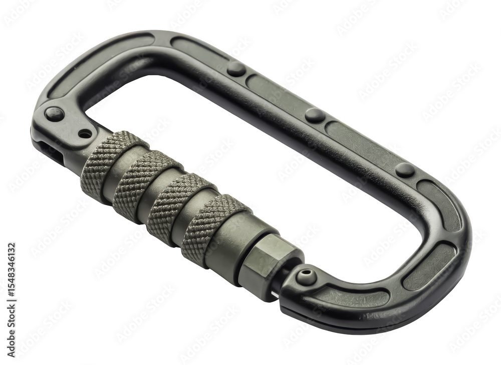 Obraz premium War tactical carabiner isolated PNG military clip PNG soldier climbing gear PNG tactical carabiner PNG combat accessory PNG outdoor gear PNG survival clip PNG transparent background image