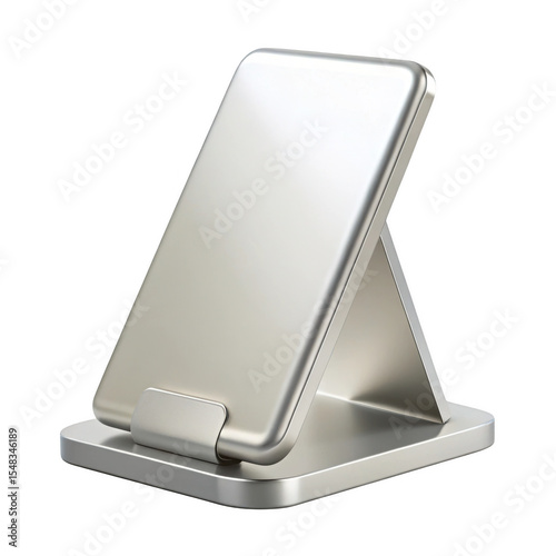 Modern silver tablet stand for desk