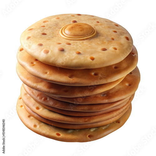 Stack of sweet crackers with caramel center