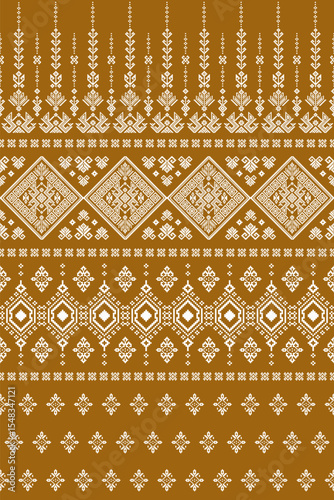 Geometric ethnic pattern seamless oriental traditional design floral background wallpaper carpet clothing wrapping vector illustration texture fabric print