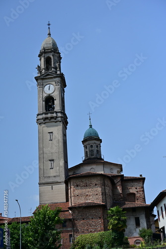 Campanile chiesa Lomazzo, Milano, Lombardia, Italia