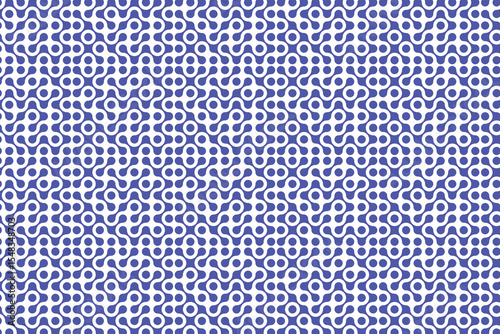 Abstract seamless pattern of connected dots, metaball. Modern bright pattern of circles, dots. Vector illustration.	