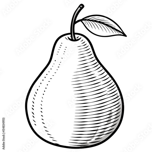pear on a white background