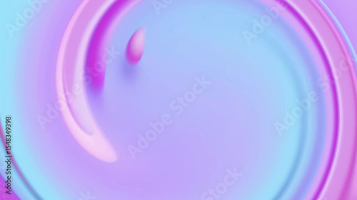 Video of Swirling Gradient Abstract: Mesmerizing motion with a captivating swirl of pastel hues, blending pink, purple, and light blue in a soft gradient.