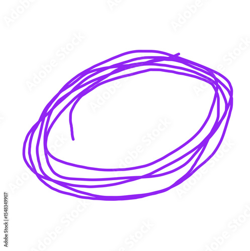 Abstract purple messy doodle vector illustration