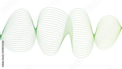 	
Vector curvy abstract line art wavy flowing dynamic colorful lines white background in concept music or sound, wave, wind, information flow	
