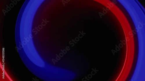 Video of Abstract Swirls of Color: A mesmerizing composition featuring swirling ribbons of vibrant red and electric blue dance against a dark background, creating a sense of movement and energy.