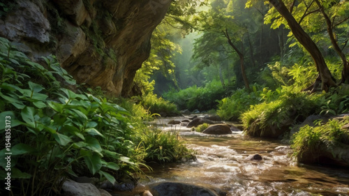 beautiful natural scenery background, mountains, forests, lakes, gardens, seas, waterfalls