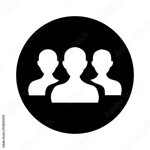 Find team members icon vector graphic for business collaboration and teamwork design concept