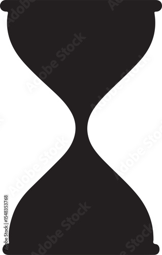 Minimal Hourglass Silhouette Logo Illustration Artwork