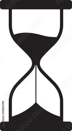 Minimal Timepiece Hourglass Logo Illustration