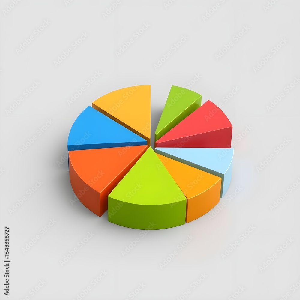 Obraz premium colorful pie chart