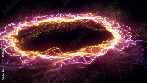 Wallpaper Mural Cosmic Energy Ring: A Glowing Oval of Light and Particles Torontodigital.ca