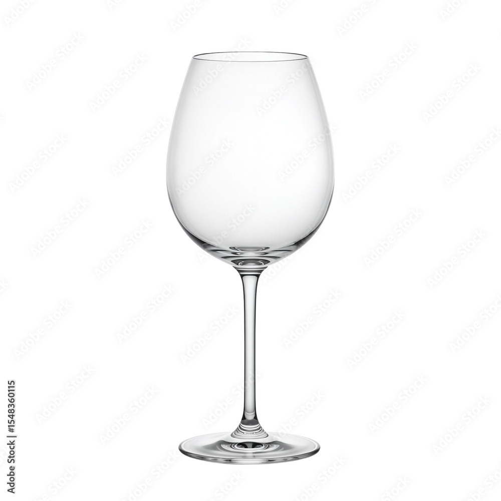 Empty wine glass on white background Empty wine glass on white background