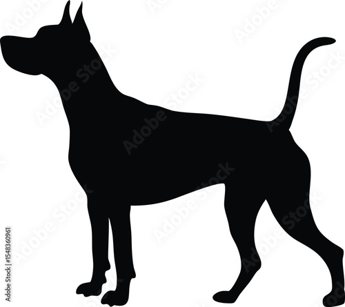 Belgian Malinois Silhouette Vector – Alert Security Dog Icon for Pet and Protection Themes